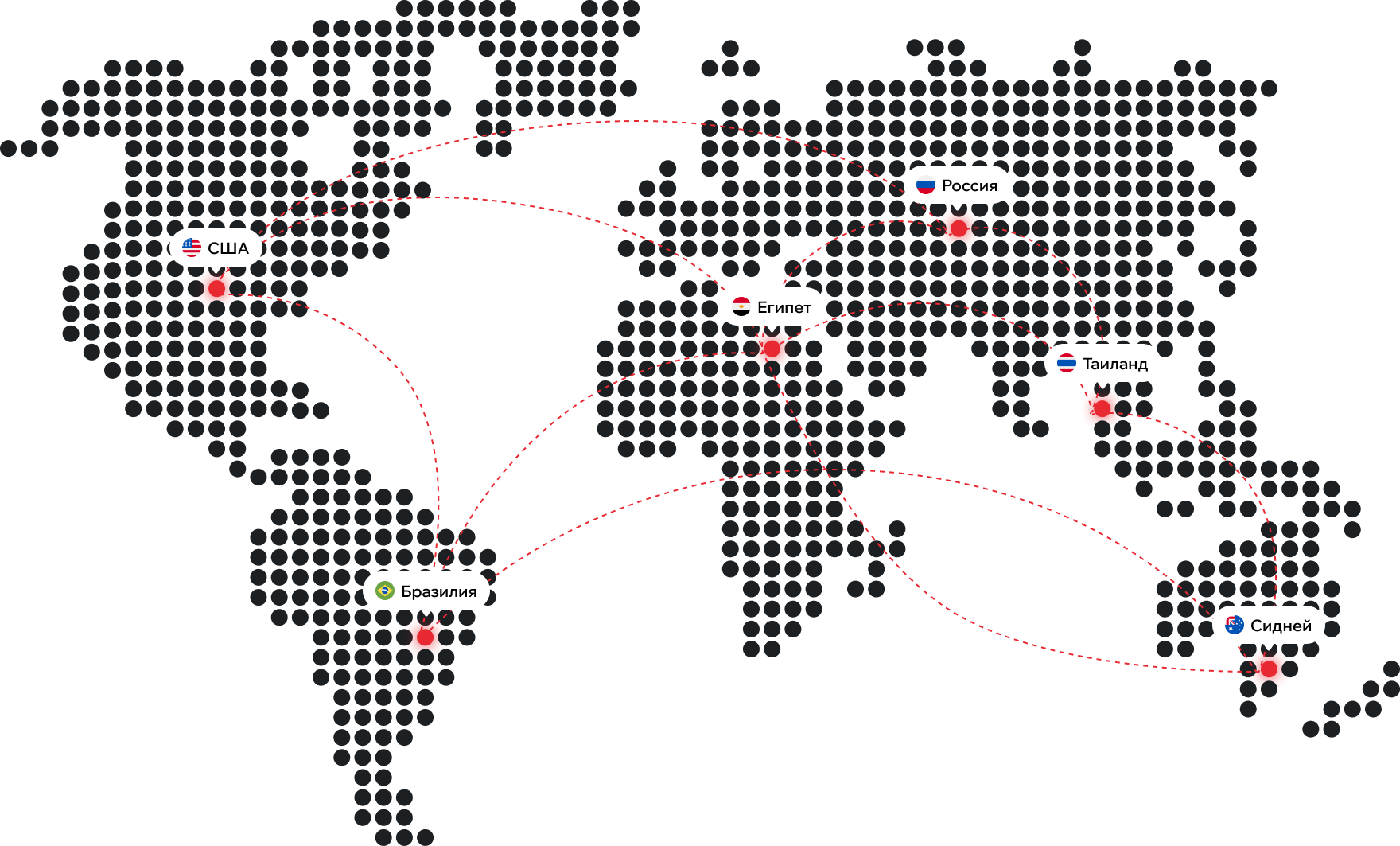Карта точек обслуживания